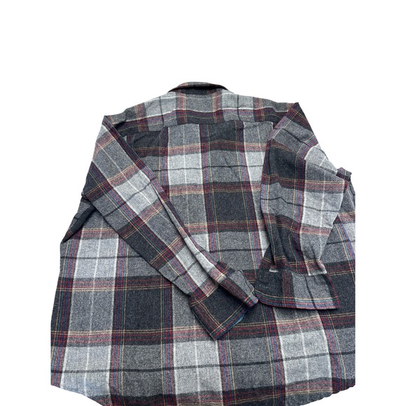 Vintage Mens ElkMont 3XL Plaid Wool Blend Button Up Flannel Work Shirt - Picture 9 of 9